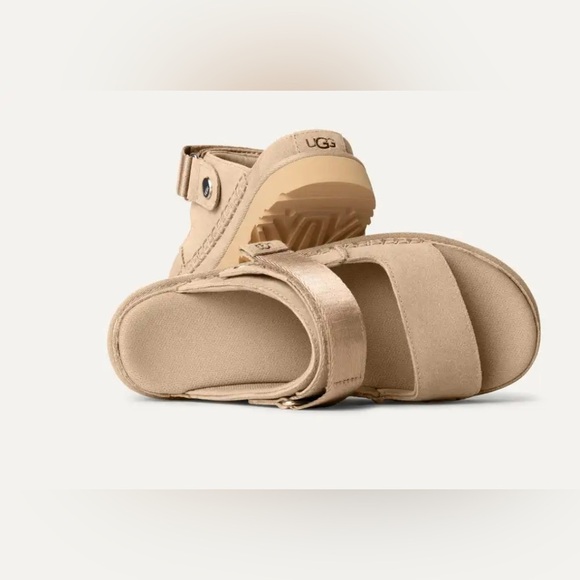 UGG Goldenstar Glide Suede Sandals Size 8.5 SAND(Beige) - Picture 3 of 10